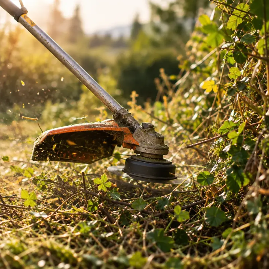 Débroussaillage d'un terrain envahi par la végétation - Fox Élagage